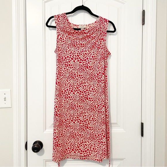 Ann Taylor LOFT Red and Off-White Dress Size Small - Picture 5 of 13